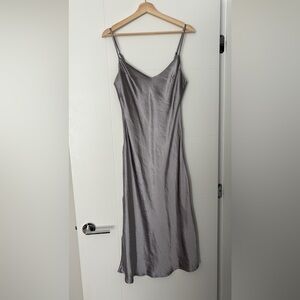 OAK + FORT Gray Midi Dress